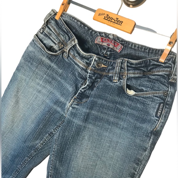 Y2K Silver Flair Jeans - Picture 2 of 5